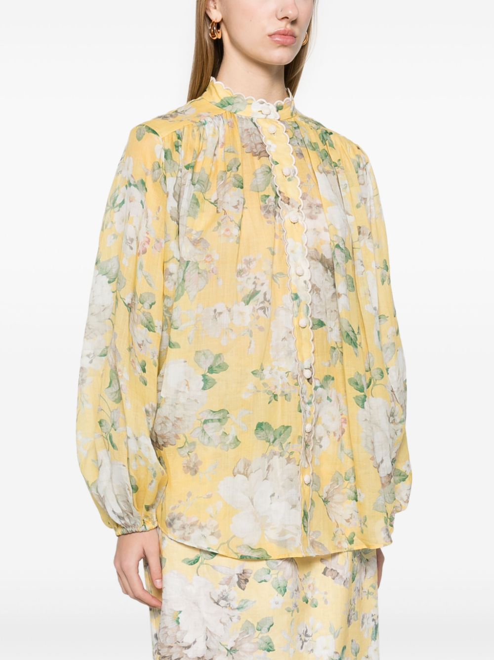 Zimmermann Shirts Yellow Linen