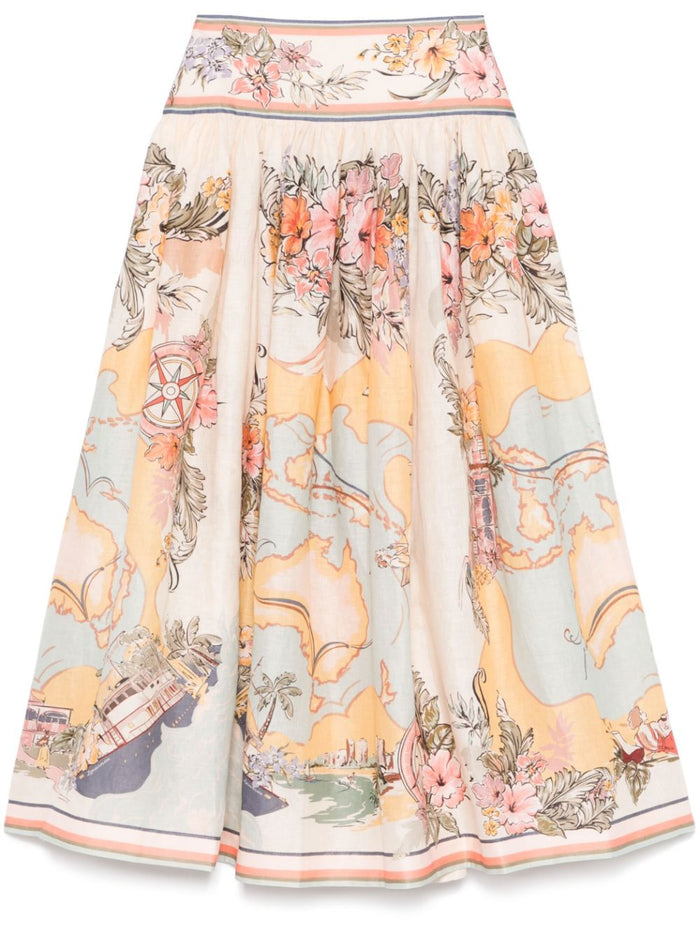 Zimmermann Skirts Beige Linen