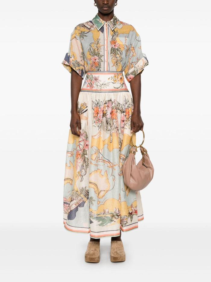 Zimmermann Skirts Beige Linen