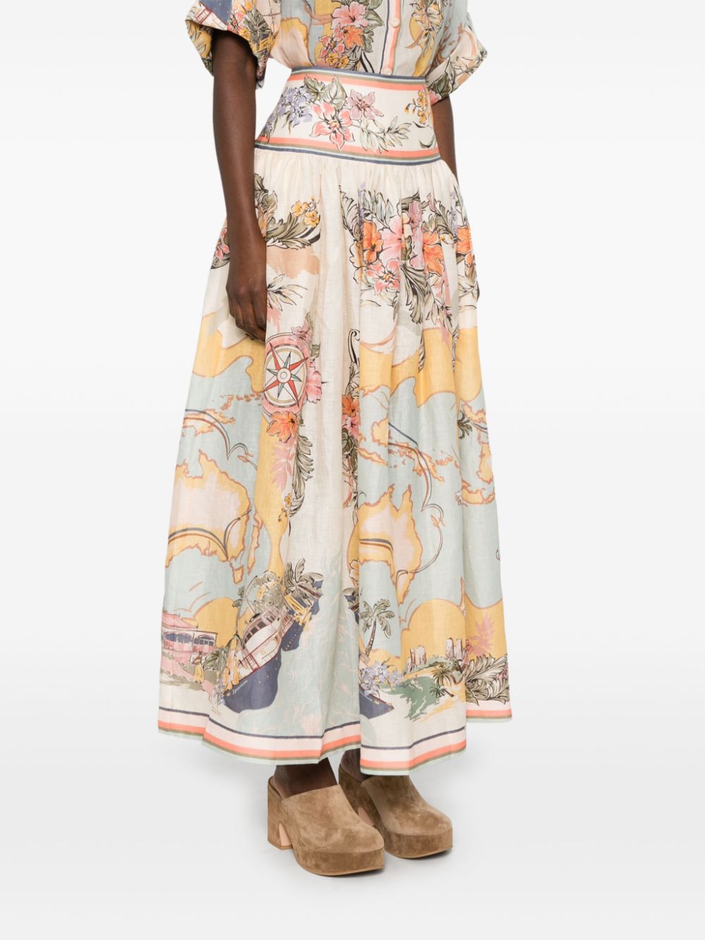 Zimmermann Skirts Beige Linen