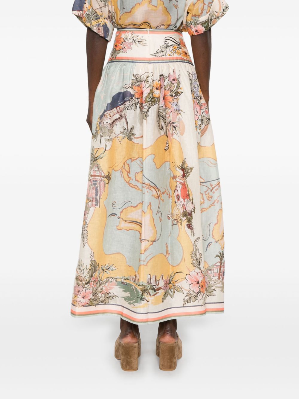 Zimmermann Skirts Beige Linen