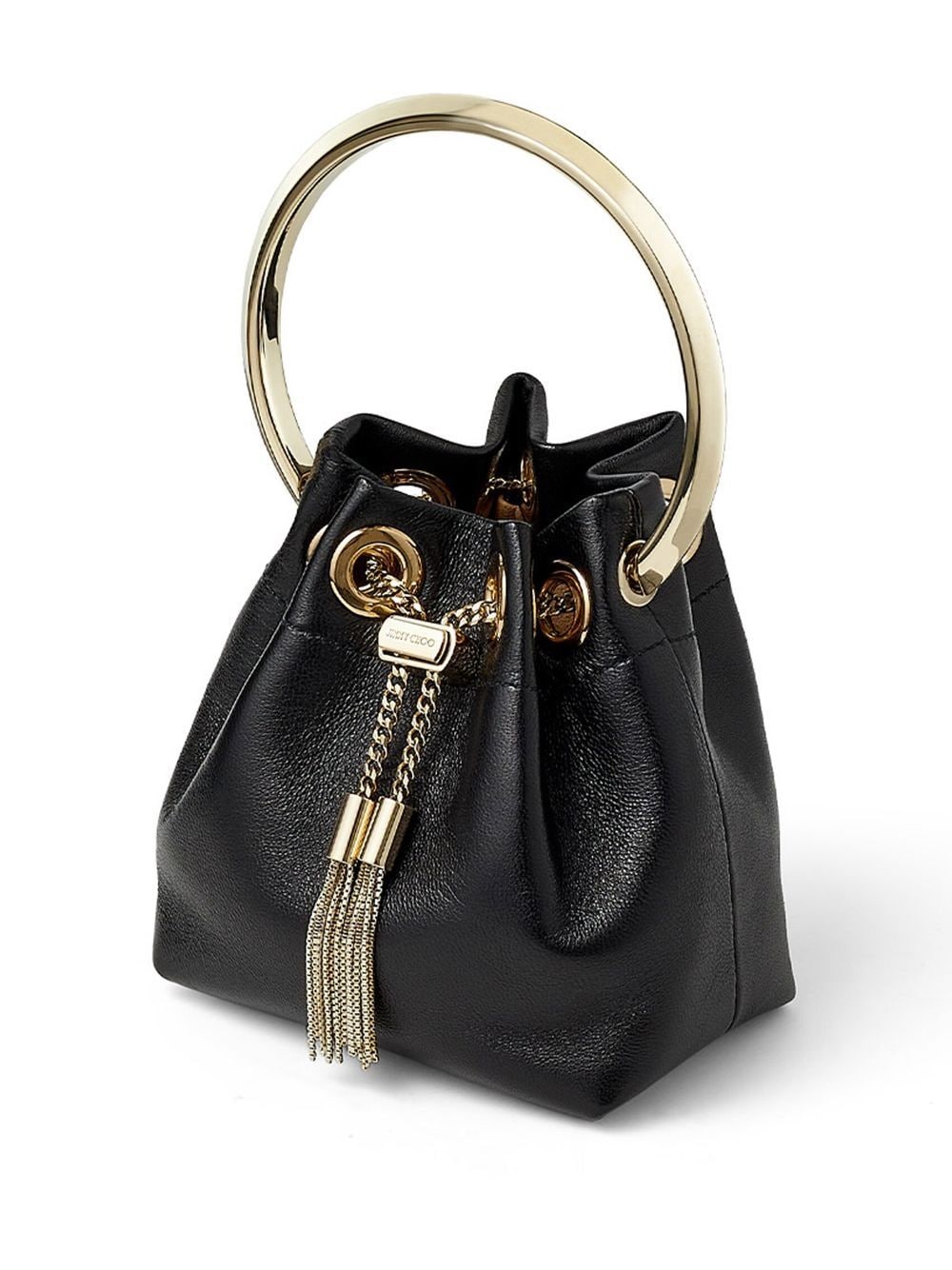 Jimmy Choo Bags Black Exterior: Lambskin