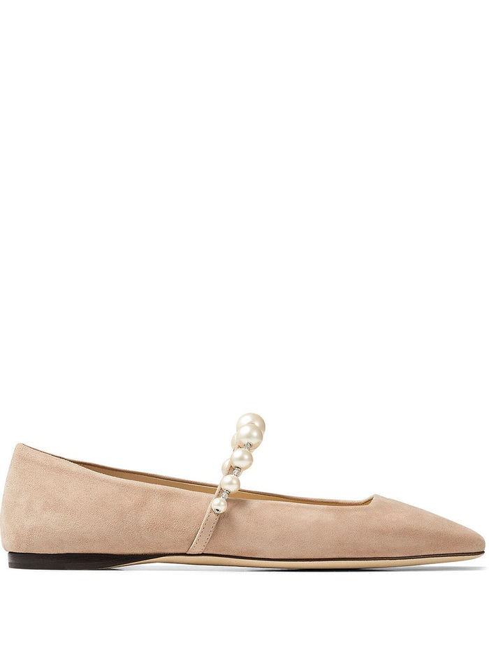 Jimmy Choo Flat Shoes Powder Suede