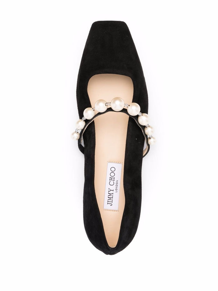 Jimmy Choo Flat Shoes Black Sole: Rubber