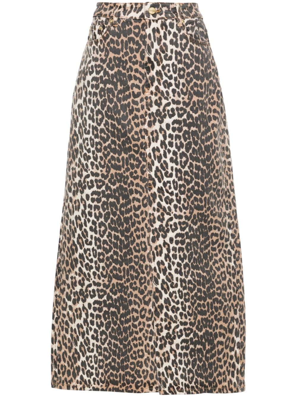 Ganni Skirts Brown Organic Cotton