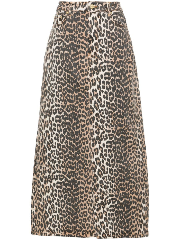 Ganni Skirts Brown Organic Cotton