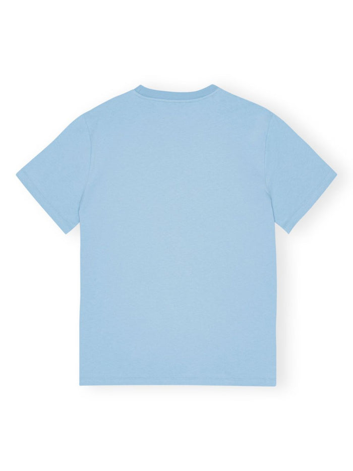 Ganni T-Shirts And Polos Clear Blue Cotton