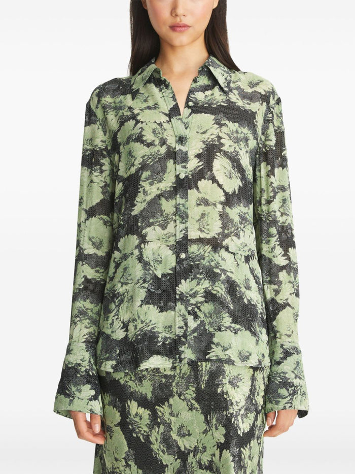 Tory Burch Shirts Green Viscose