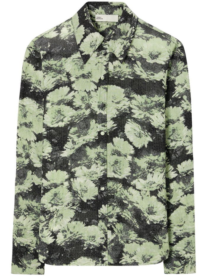 Tory Burch Shirts Green Viscose