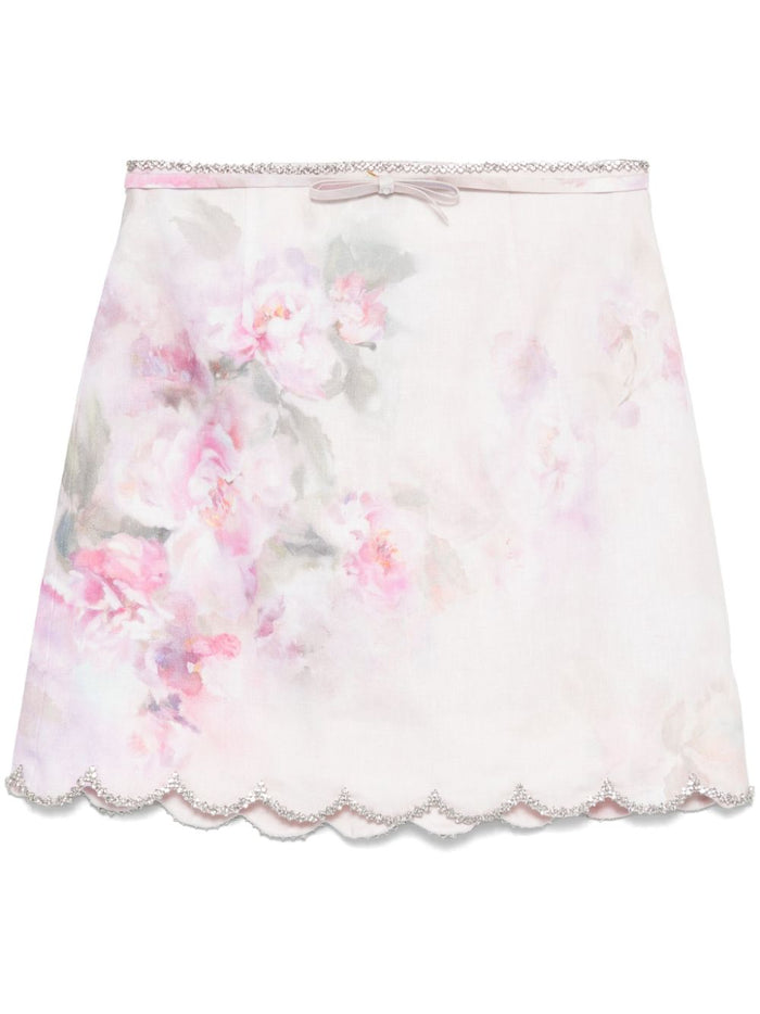 Zimmermann Skirts Pink Linen
