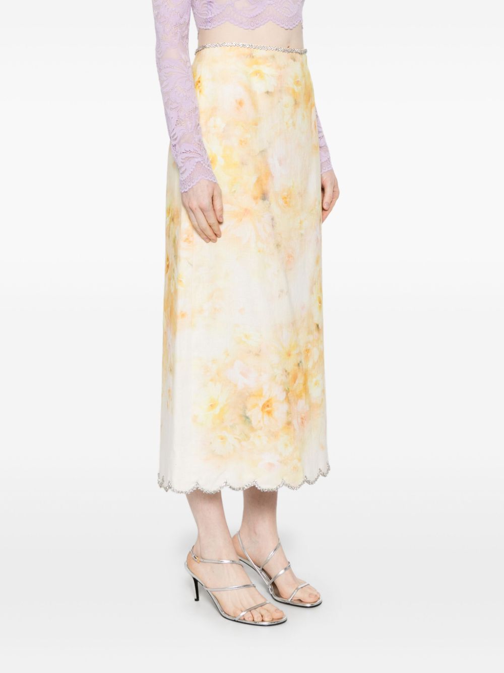 Zimmermann Skirts Yellow Linen