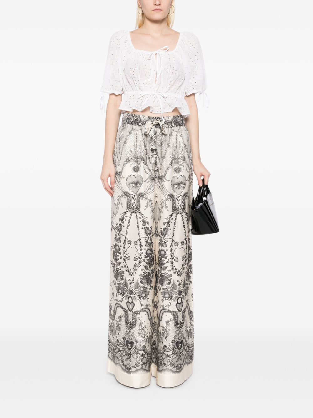 Zimmermann Trousers White Silk