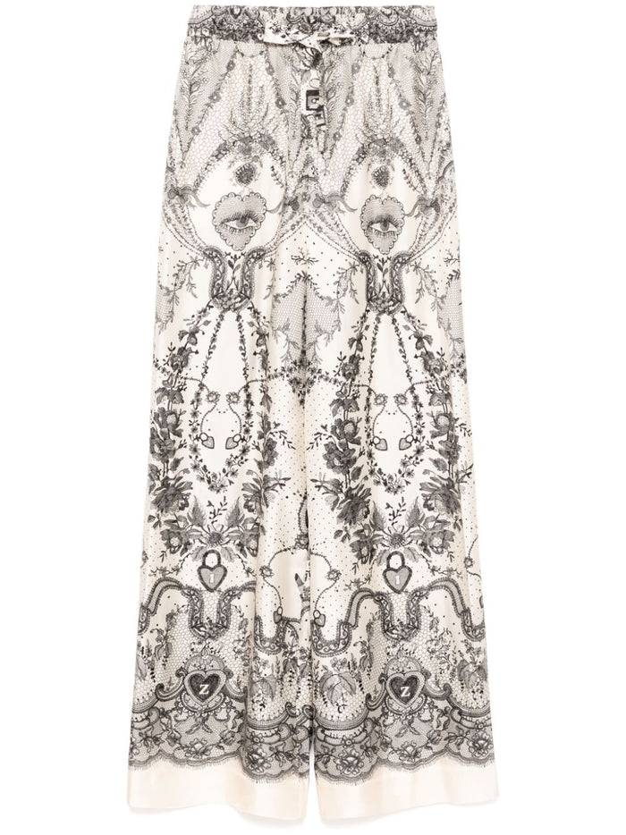 Zimmermann Trousers White Silk