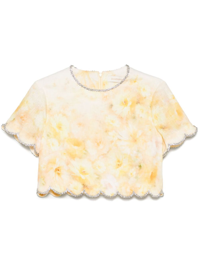 Zimmermann Top Yellow Linen