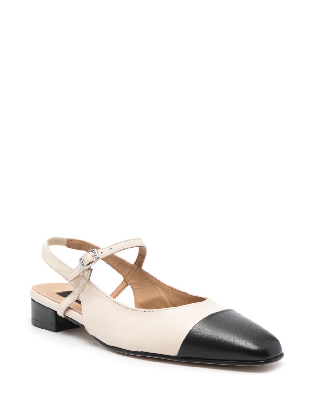 Carel Paris Flat Shoes Beige Calf Leather