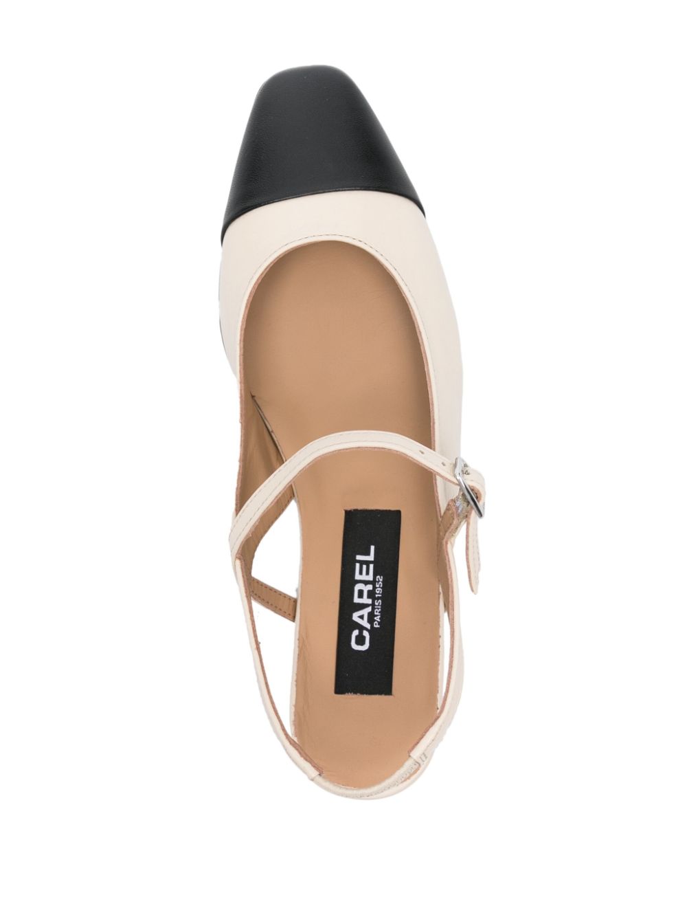 Carel Paris Flat Shoes Beige Calf Leather