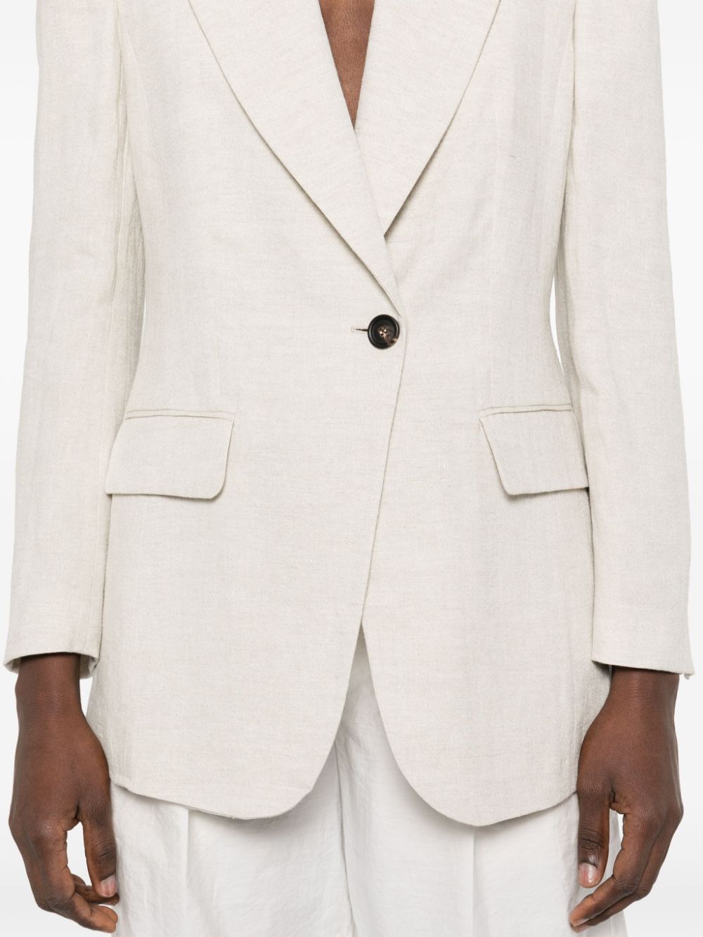 Brunello Cucinelli Jackets Beige Outer: Linen/flax