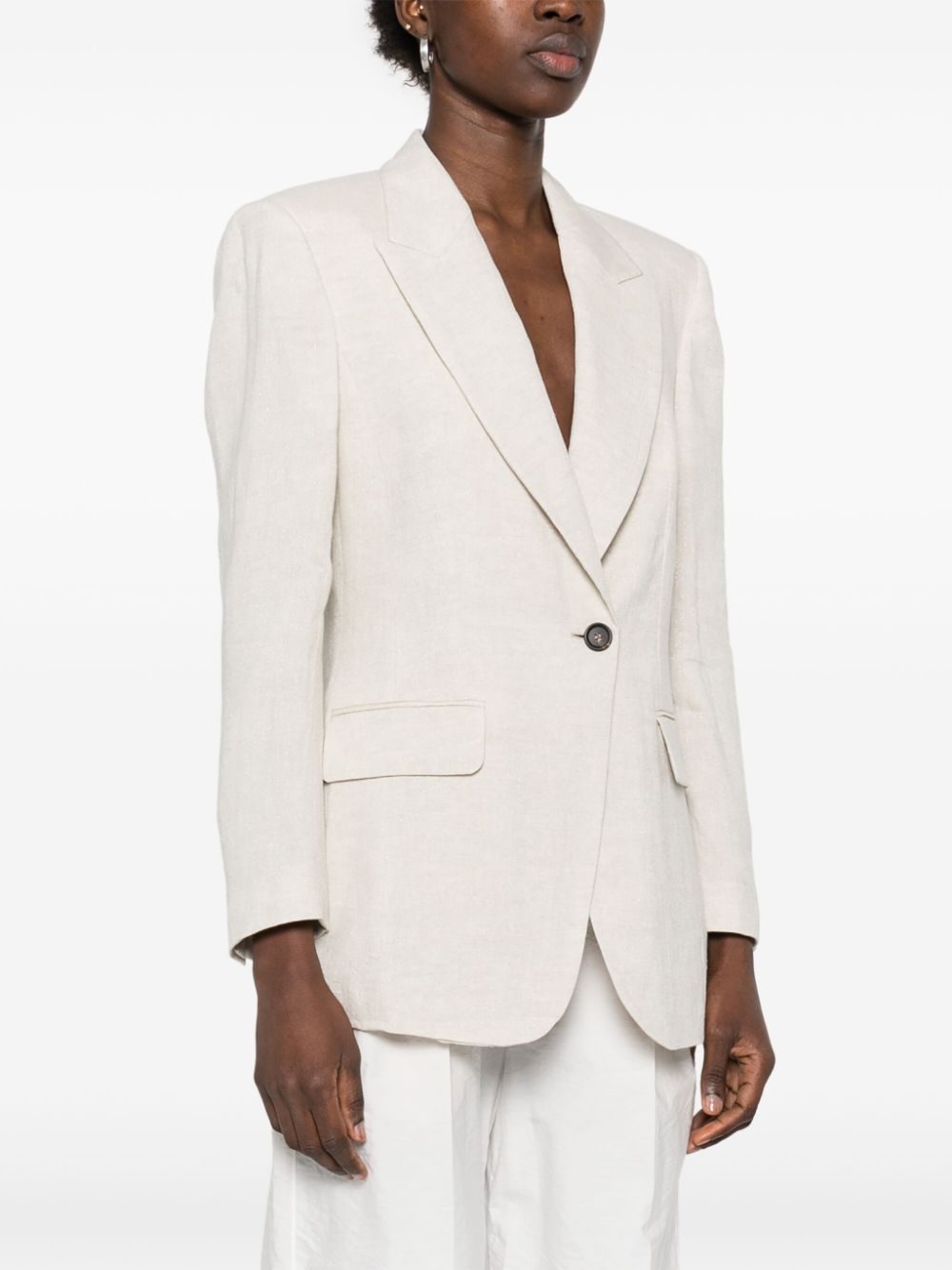 Brunello Cucinelli Jackets Beige Outer: Linen/flax