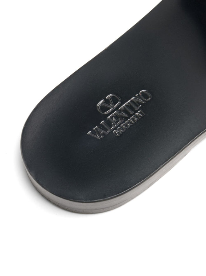 Valentino Garavani Sandals Black Calf Leather