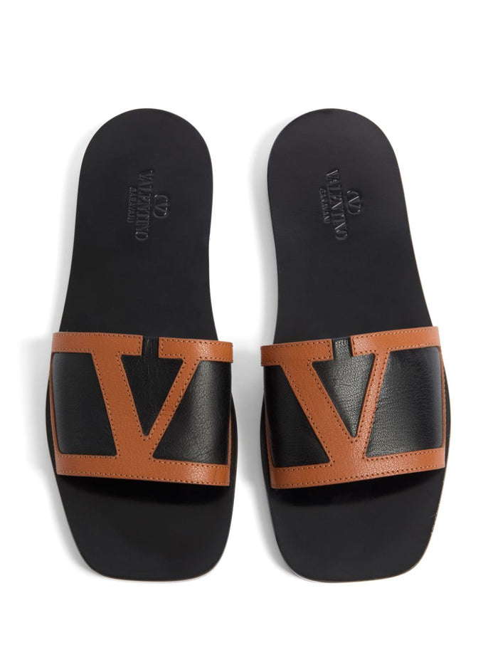 Valentino Garavani Sandals Black Calf Leather