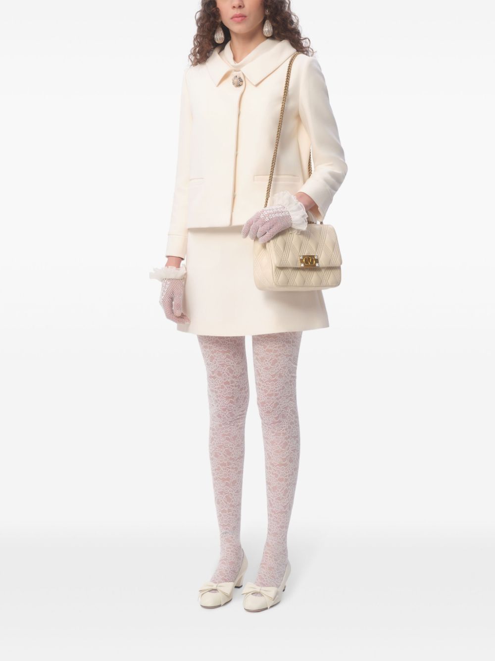 Valentino Skirts Ivory Virgin Wool Silk