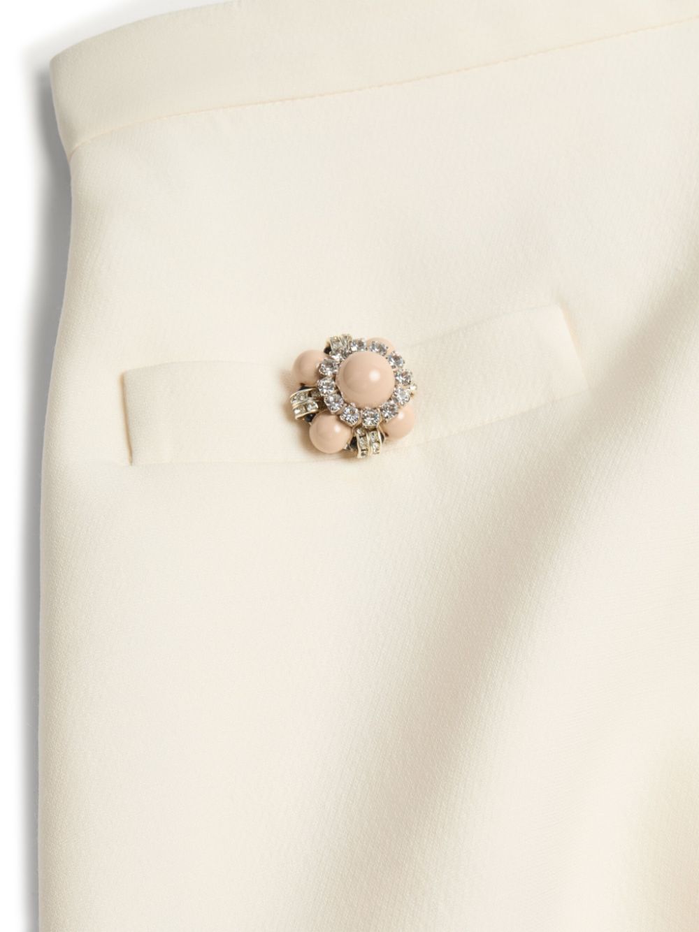 Valentino Skirts Ivory Virgin Wool Silk