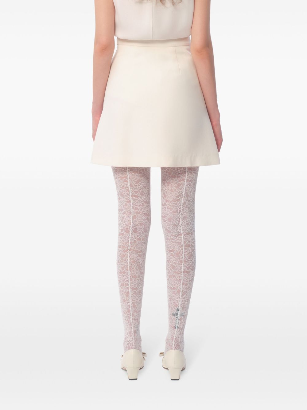 Valentino Skirts Ivory Virgin Wool Silk