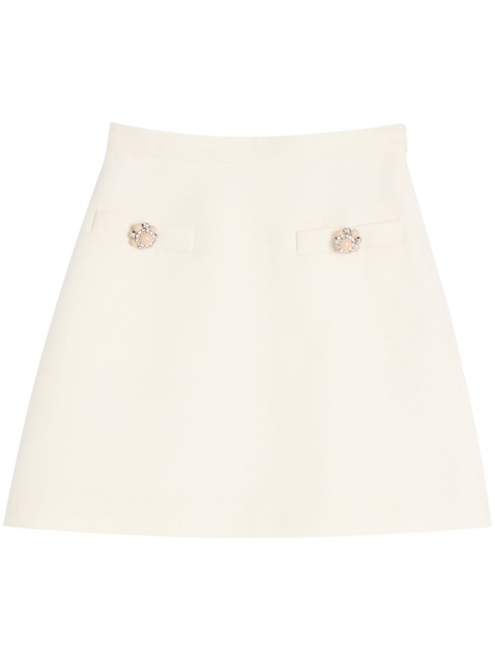 Valentino Skirts Ivory Virgin Wool Silk