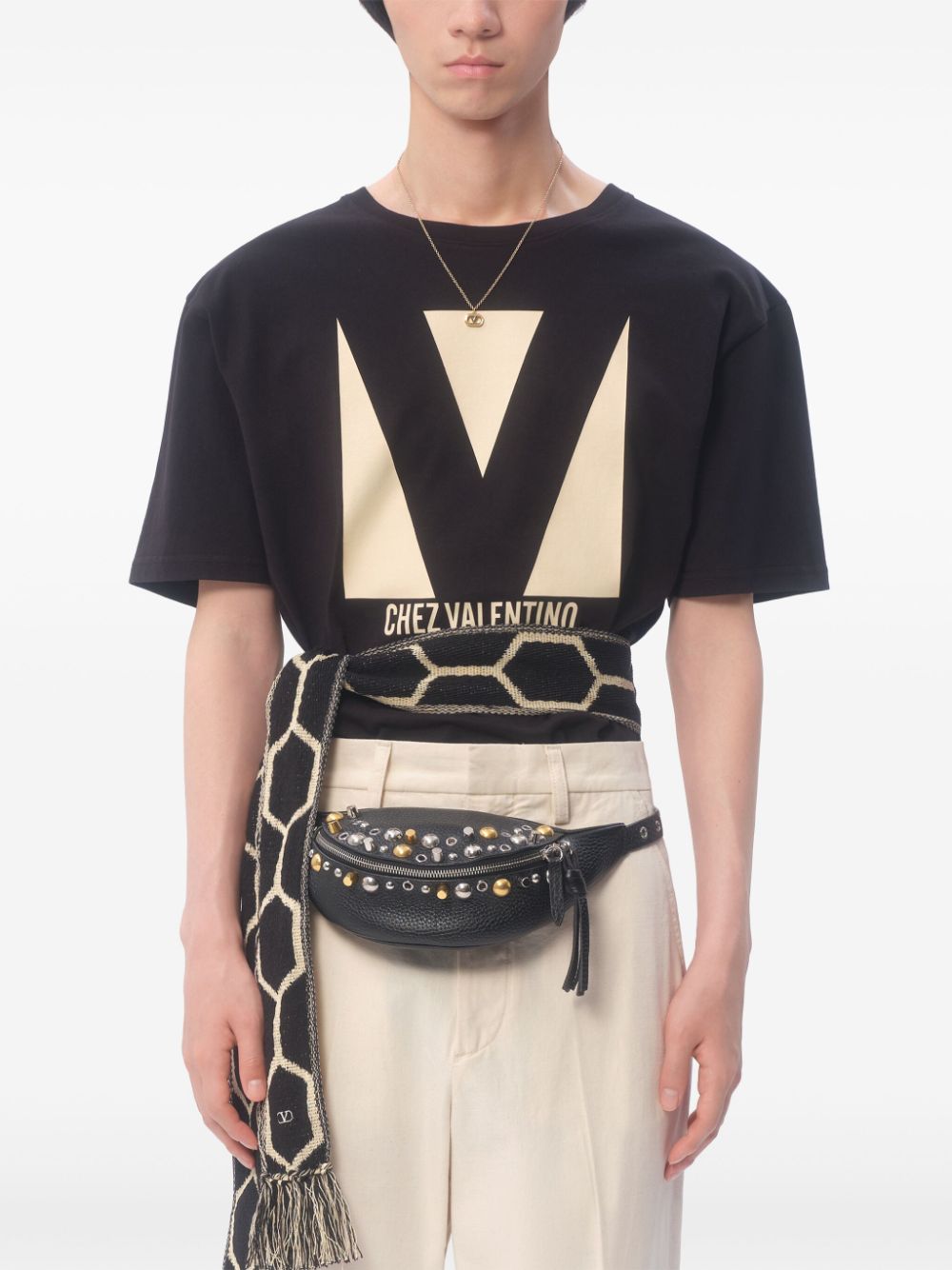 Valentino T-Shirts And Polos Black Cotton