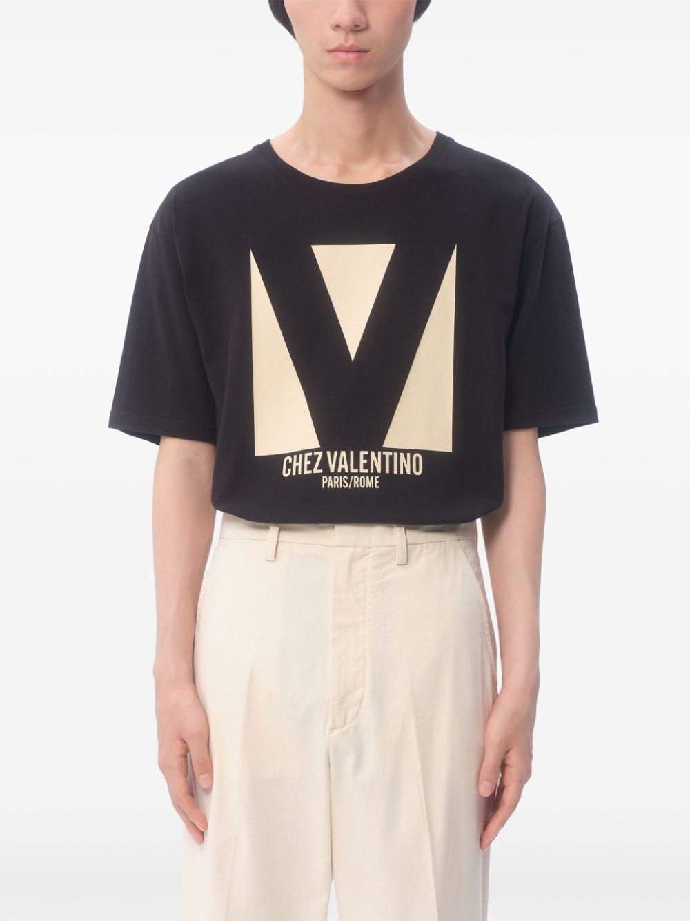 Valentino T-Shirts And Polos Black Cotton