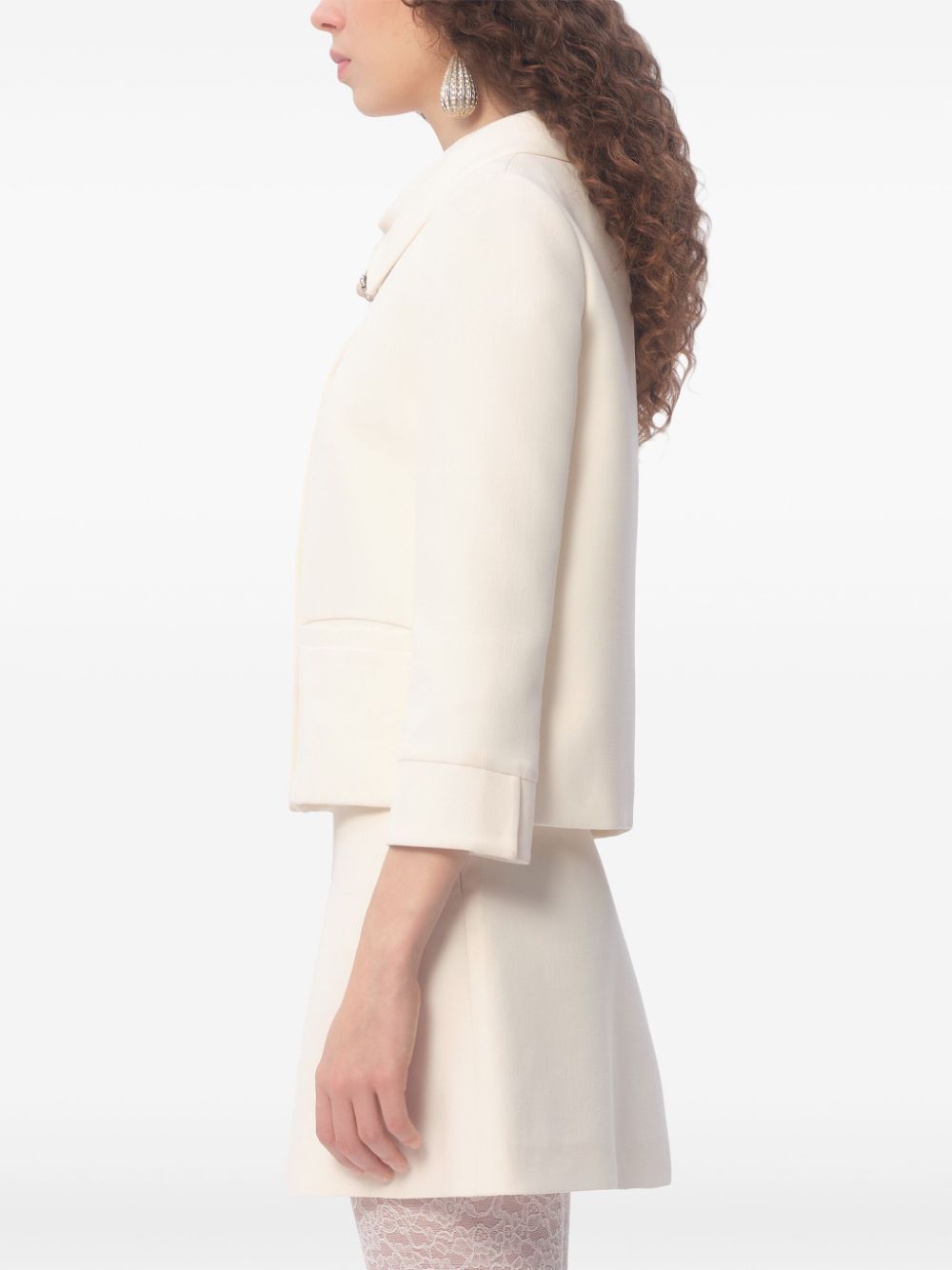 Valentino Jackets Ivory Virgin Wool Silk