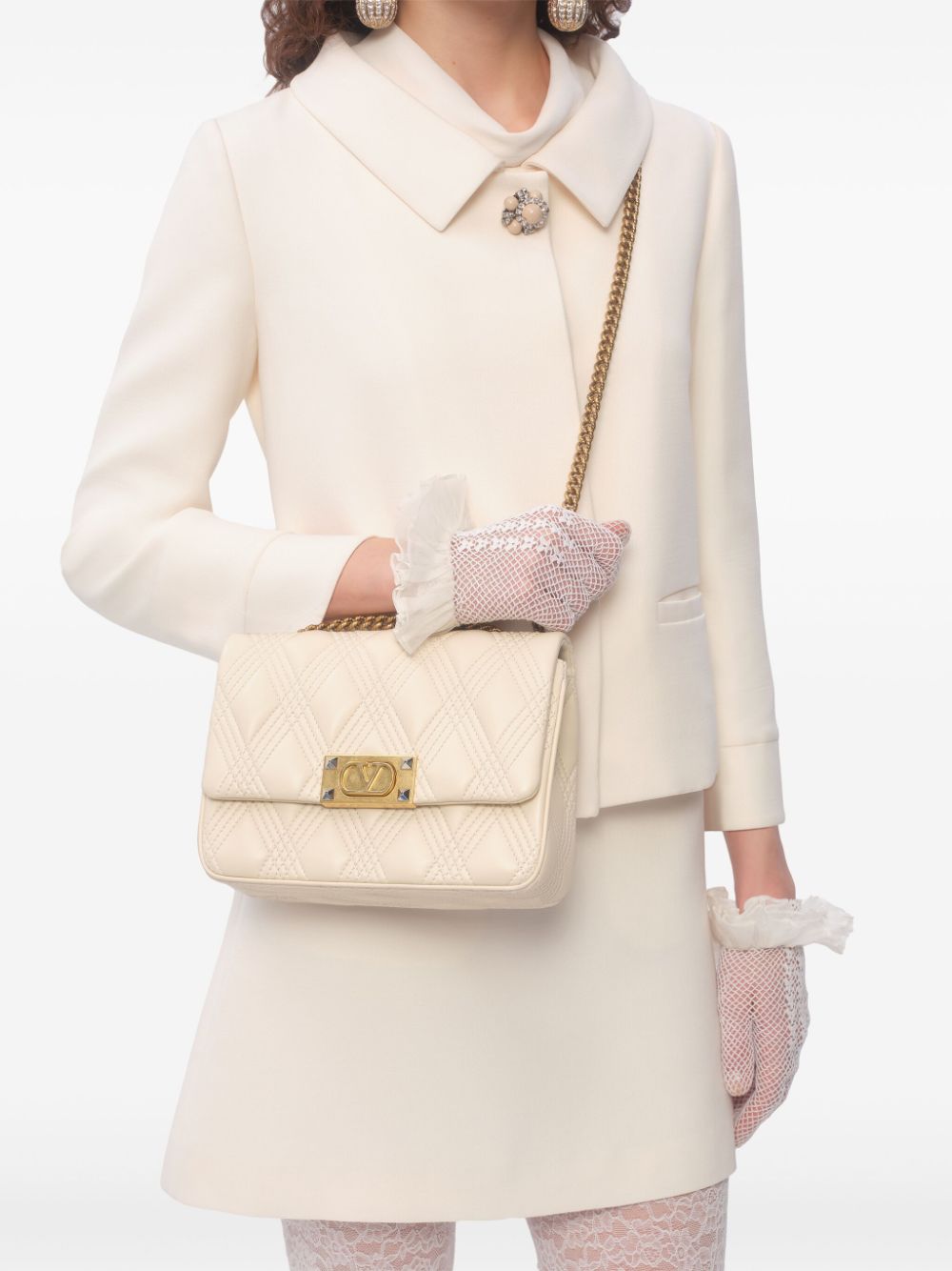 Valentino Jackets Ivory Virgin Wool Silk