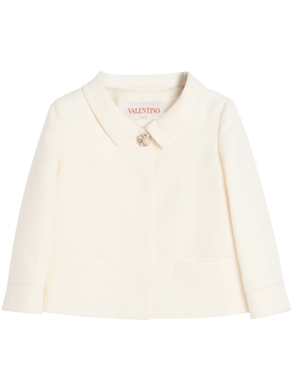 Valentino Jackets Ivory Virgin Wool Silk
