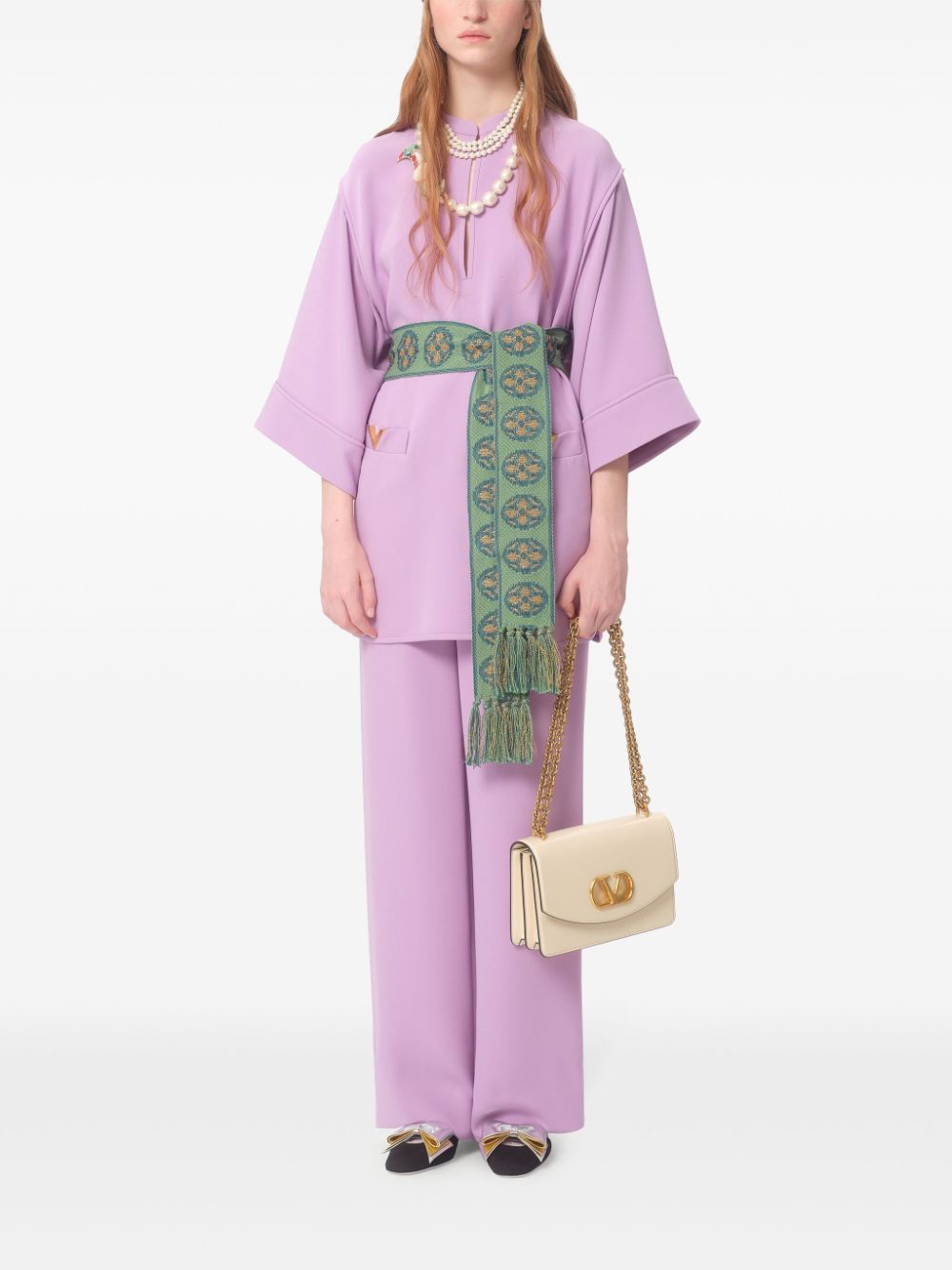 Valentino Trousers Lilac Lining: Silk Outer