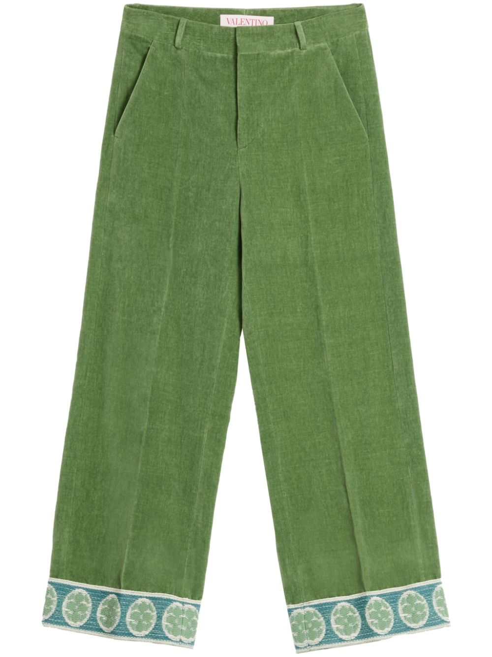 Valentino Trousers Green Fabric