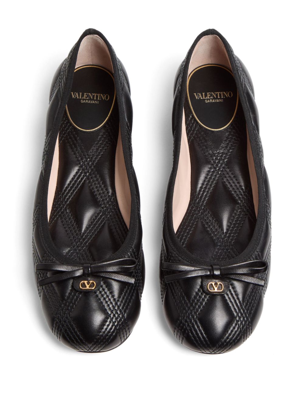 Valentino Garavani Flat Shoes Black Calf Lether