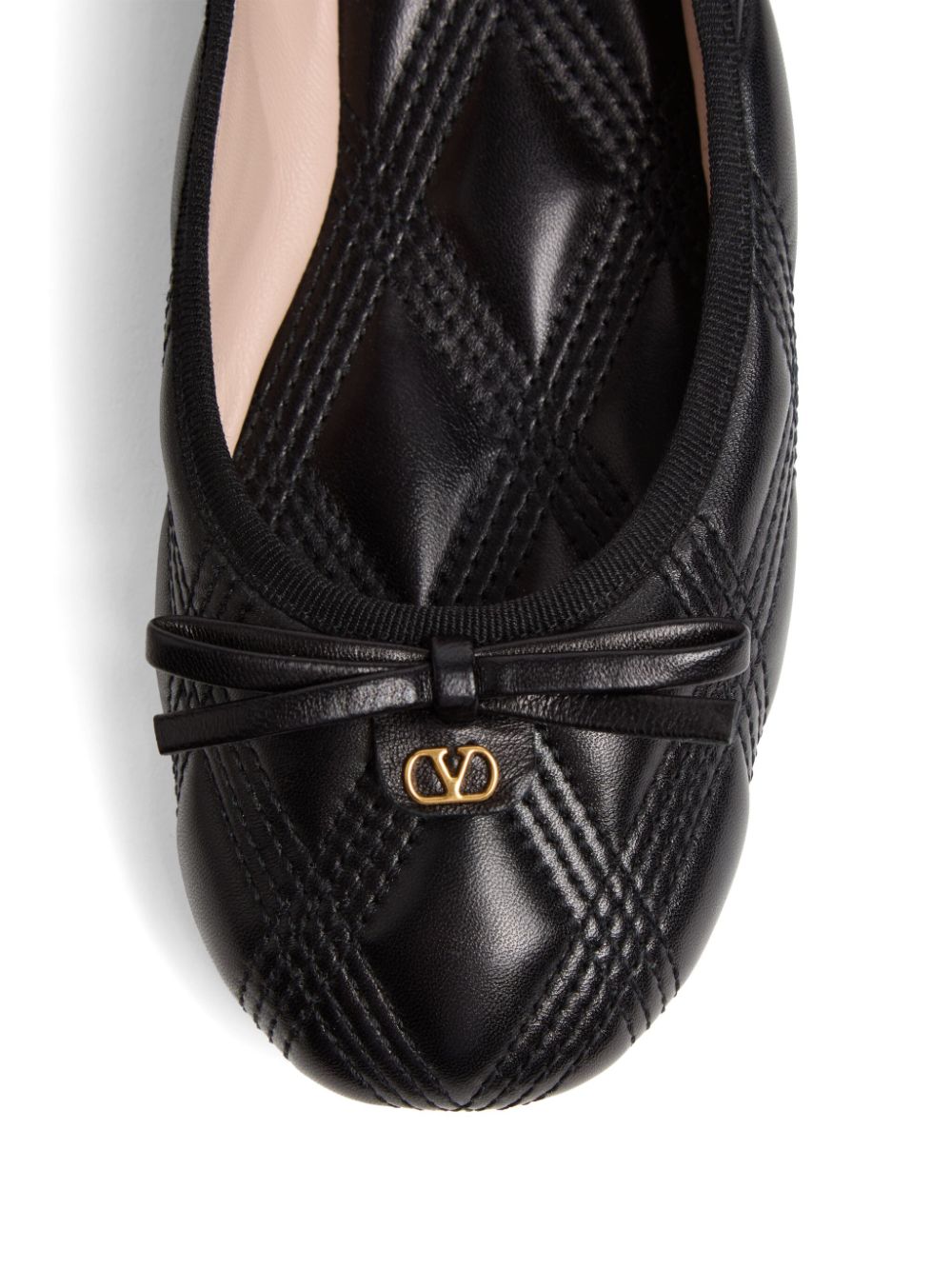 Valentino Garavani Flat Shoes Black Calf Lether
