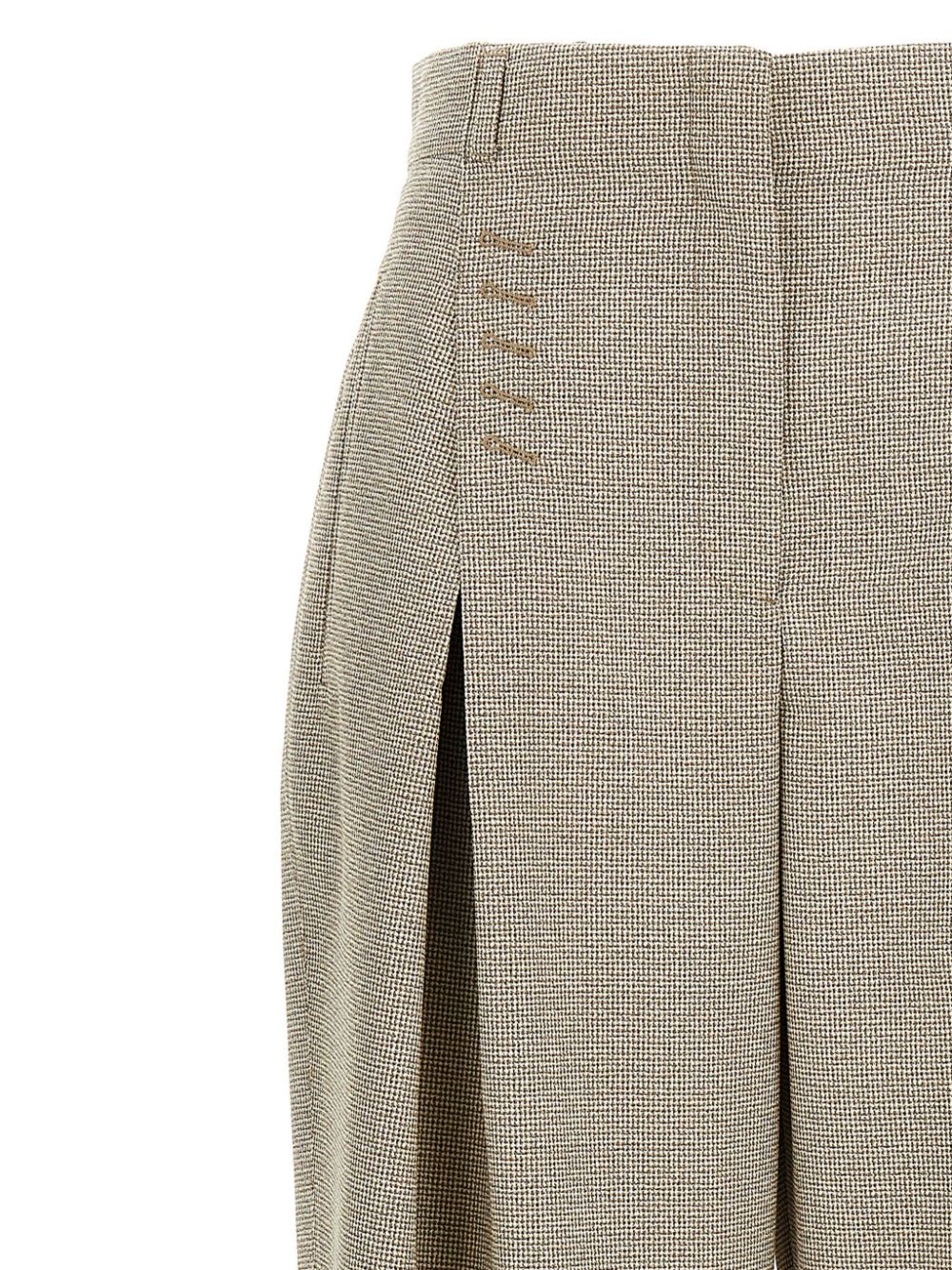 Fendi Trousers Grey Wool