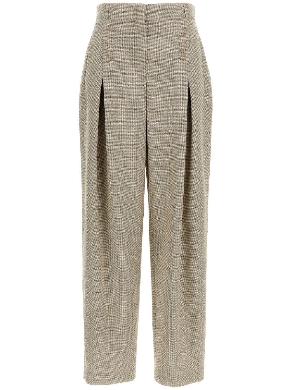Fendi Trousers Grey Wool