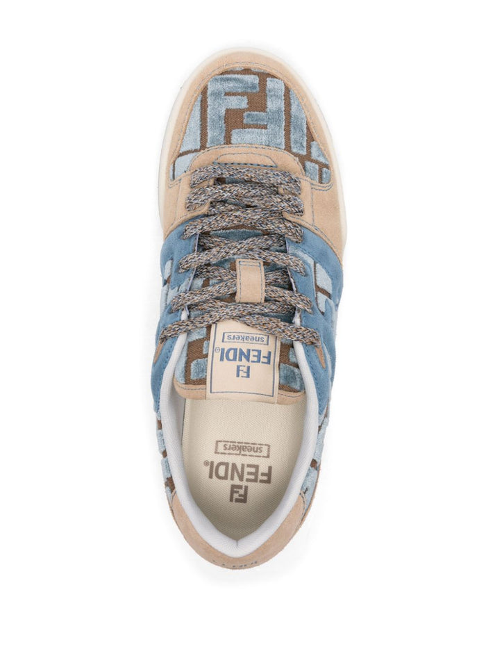 Fendi Sneakers Blue Suede