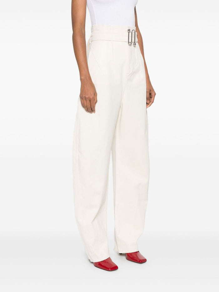 Sportmax Trousers Beige Cotton