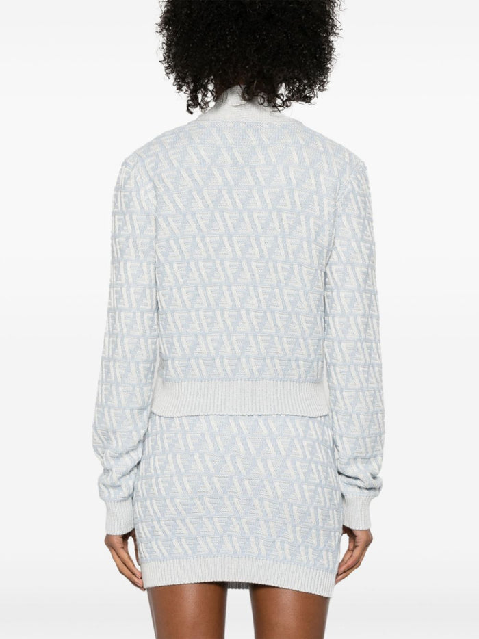 Fendi Sweaters Clear Blue Wool Cashmere