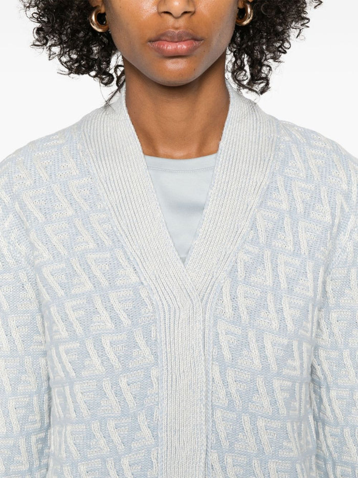 Fendi Sweaters Clear Blue Wool Cashmere