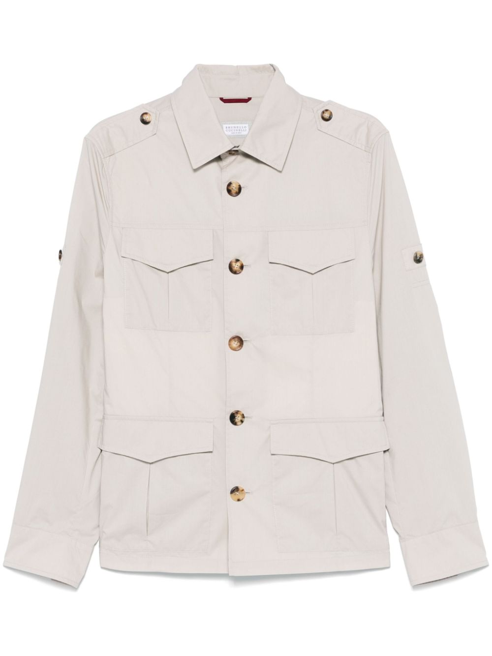 Brunello Cucinelli Jackets Beige Cotton Polyamide