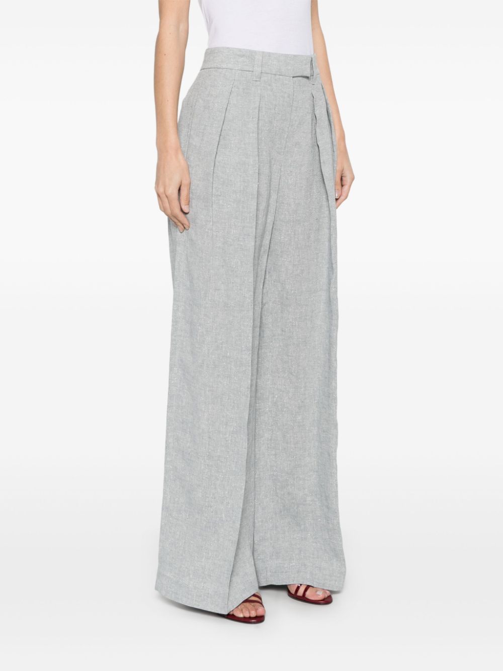 Brunello Cucinelli Trousers Grigio Chiaro Outer: Linen/flax