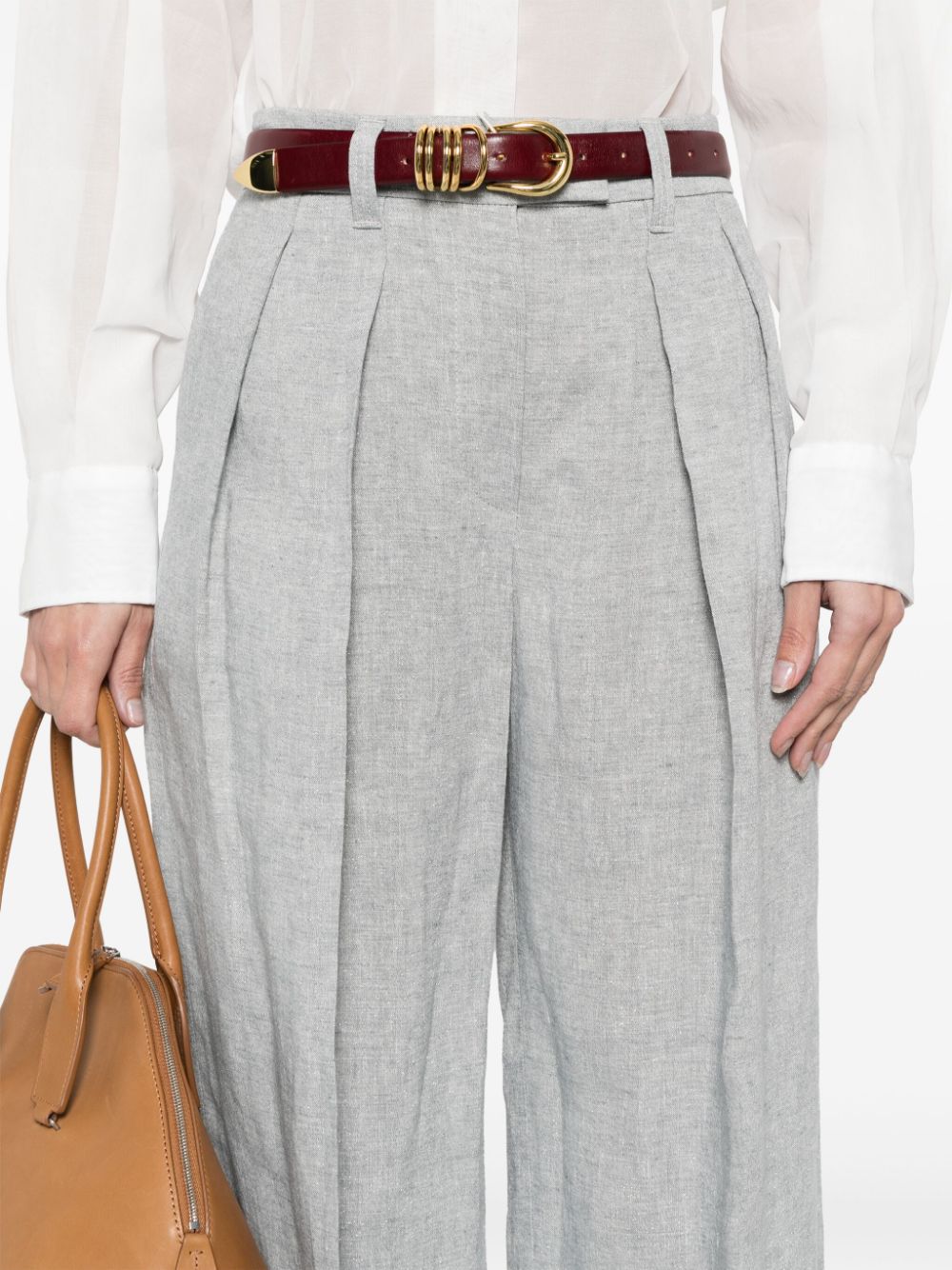 Brunello Cucinelli Trousers Grigio Chiaro Outer: Linen/flax