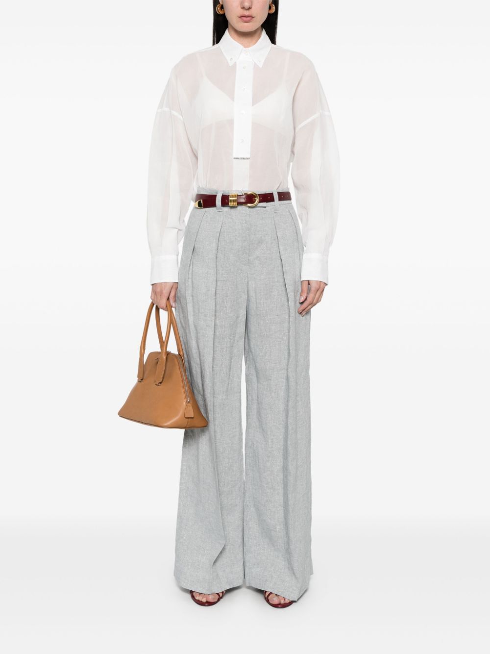 Brunello Cucinelli Trousers Grigio Chiaro Outer: Linen/flax