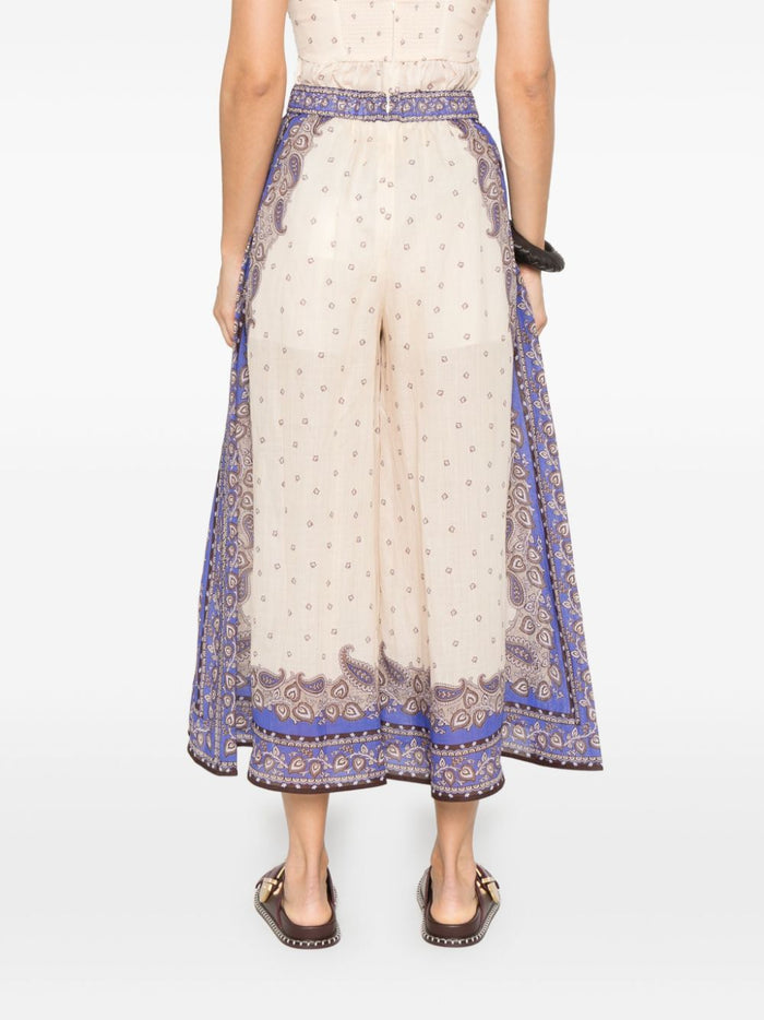 Zimmermann Trousers Purple Outer: Ramie Lining: Cotton