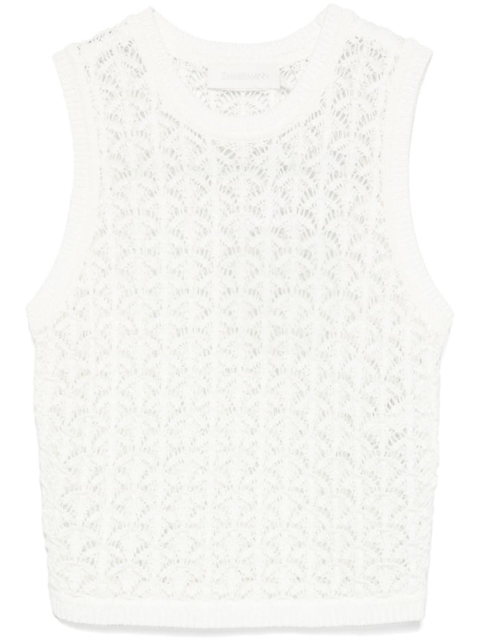 Zimmermann Top White Cotton