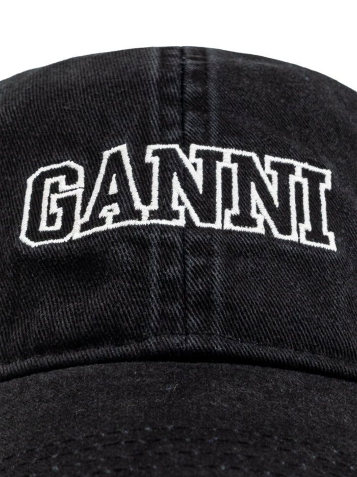 Ganni Hats Black Cotton